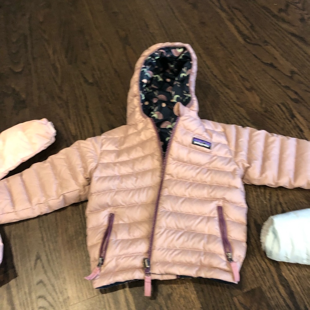 Patagonia Light Pink Kids Puffer Jacket